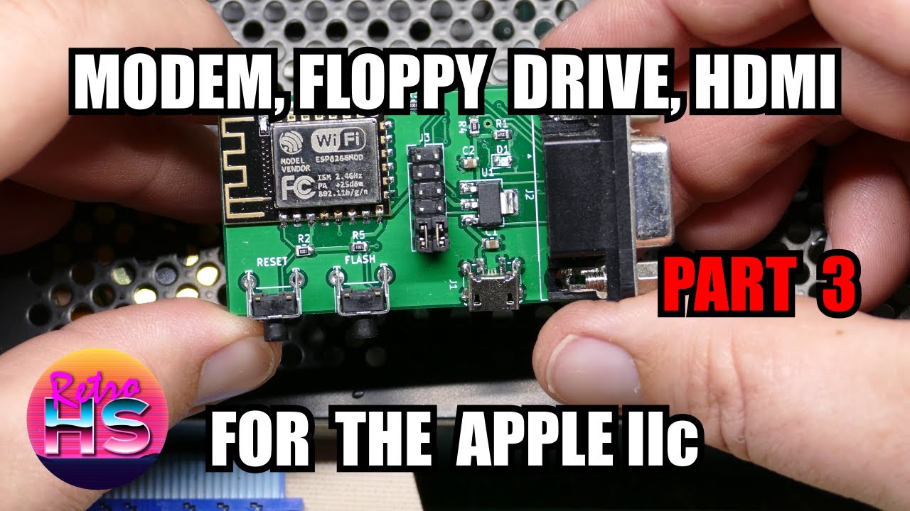 Restoring An Apple IIc – Part 3 – Adding A Modem, External Floppy Drive, And HDMI